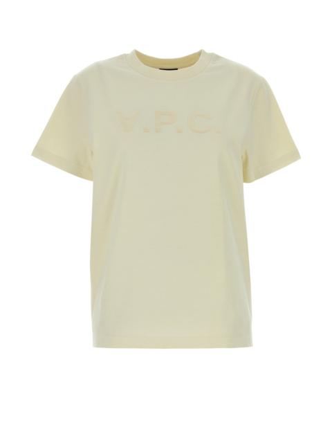 A.P.C. Cream cotton t-shirt