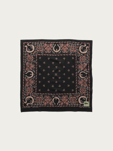 Kapital Fastcolor Selvedge Bandanna (ATLER NAJA) 30x30 - Black