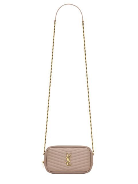 SAINT LAURENT BORSA "LOU" MINI IN PELLE TRAPUNTATA