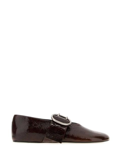 Jil Sander Jil Sander Women Brown Leather Ballerinas