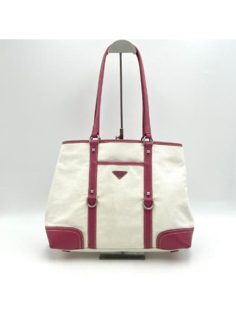 Prada Prada ivory fabric shoulder bag
