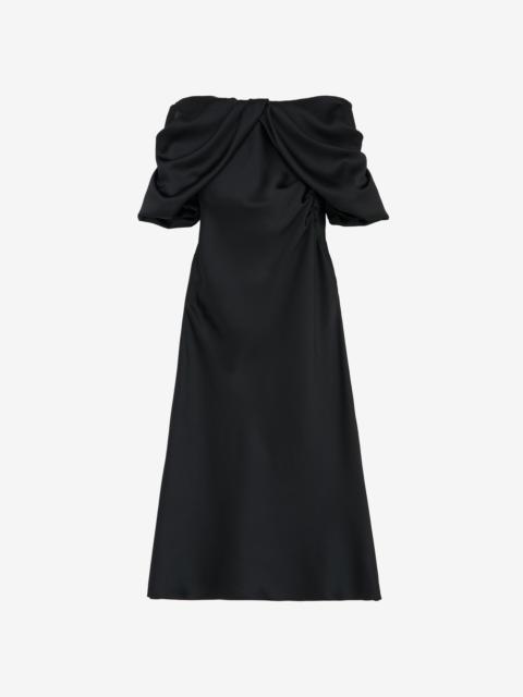 Alexander McQueen Off-the-shoulder Draped Evening Dress