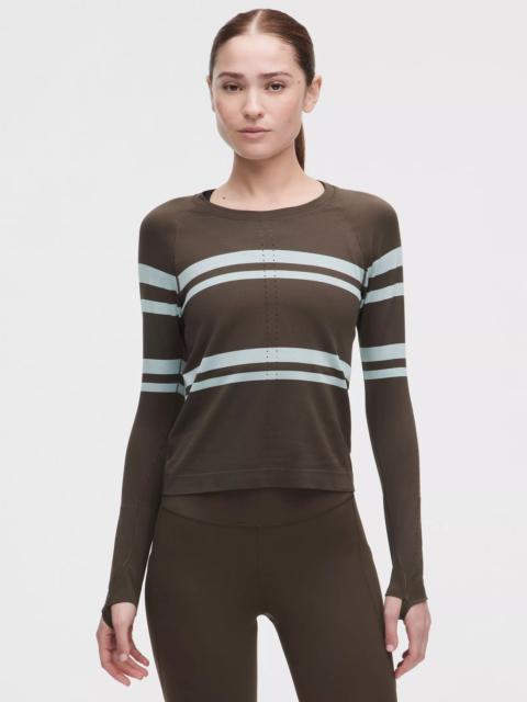 lululemon Swiftly Tech Long-Sleeve Shirt 2.0 Waist Length *Stripe