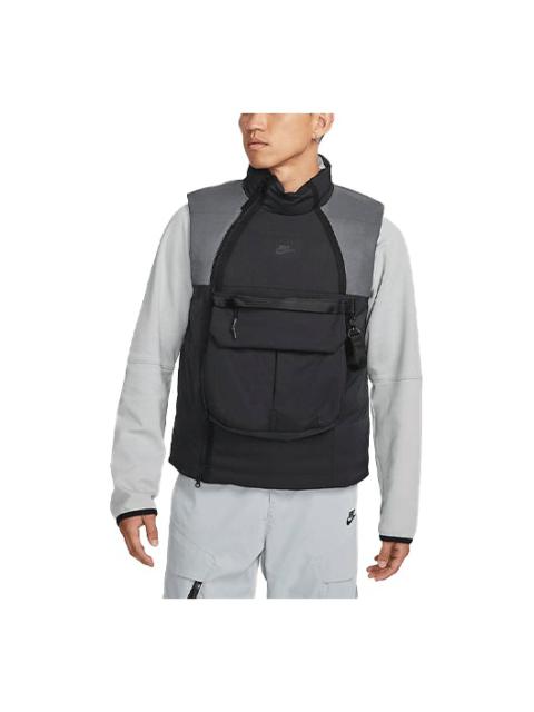 Men's Nike Sportswear Therma-FIT Tech Pack Colorblock Splicing Stay Warm Vest Tops Black DD6637-010