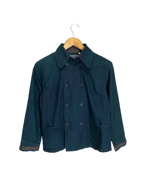 Other Designers Japanese Brand - Blue Blue Japan Arigato Indigo double breasted cotton jacket