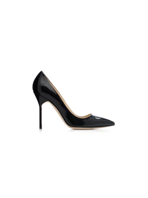 Manolo Blahnik Black Patent Pointed Toe Pumps