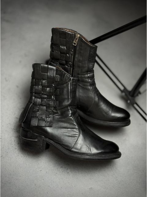 Other Designers If Six Was Nine - AS 98 Leather Boots Lux Cowboy Biker Shoes Rare Avant Garde