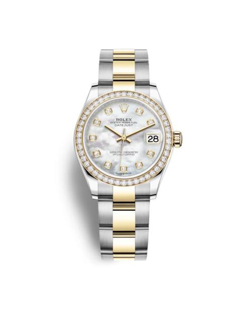 ROLEX Rolex Datejust 31 Mother of Pearl Diamond Dial Automatic Ladies Steel and 18kt Yellow Gold Oyster Wa