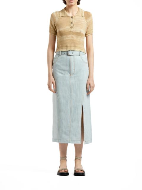 Elleme Belted Skirt Light Blue