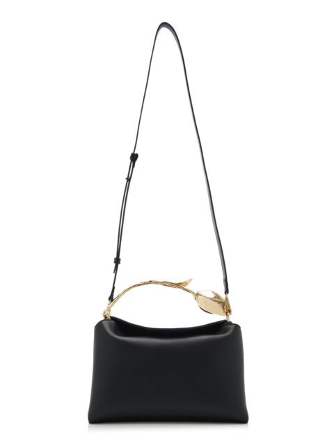 Erdem Bloom Midi Leather Bag black