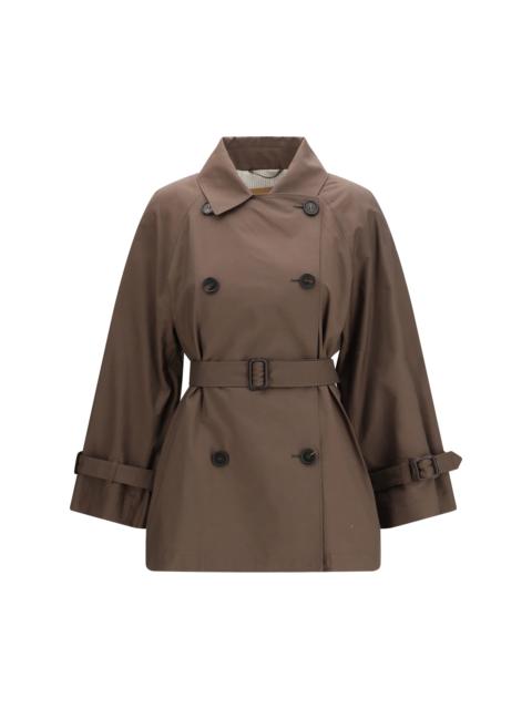Other Designers Max Mara The Cube Women Technical Cotton-Blend Twill Trench