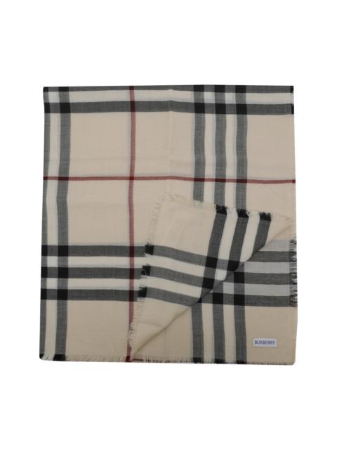 Burberry Burberry Women Check Wool Scarf