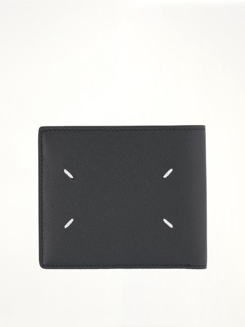 Maison Margiela Grained Slim Bi-Fold Wallet in Black