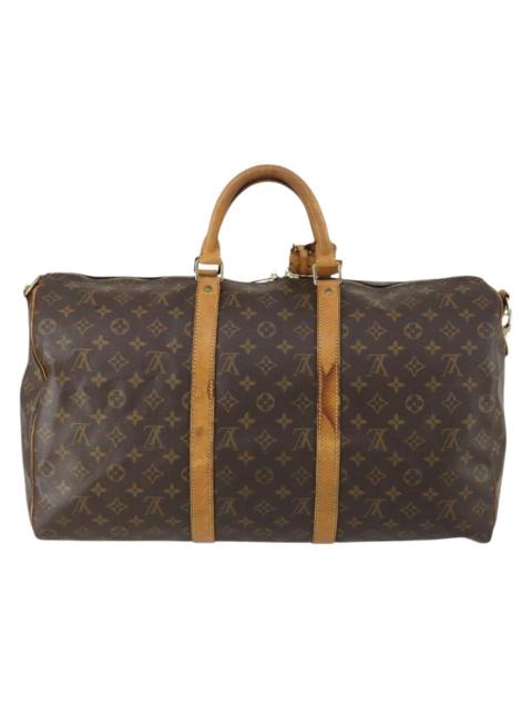 Louis Vuitton Keepall leather travel bag