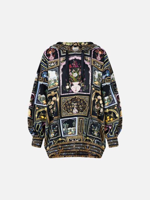 CAMILLA SILK HEM BAND BOYFRIEND HOODIE