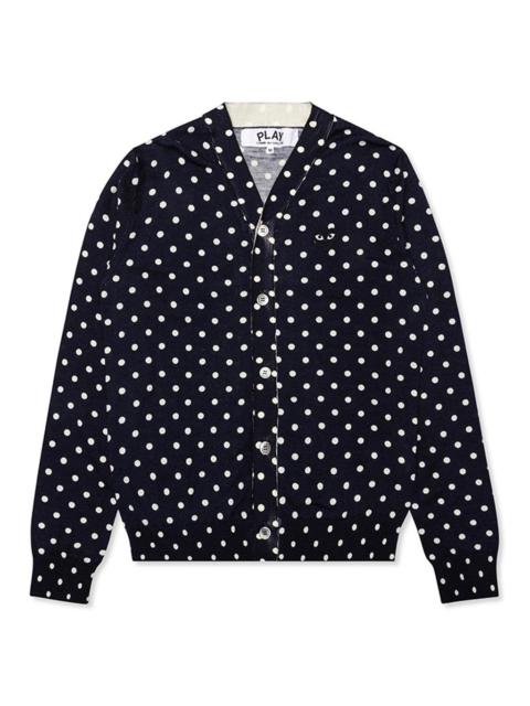 Comme des Garçons PLAY COMME DES GARCONS PLAY POLKA DOT CARDIGAN BLACK HEART - NAVY