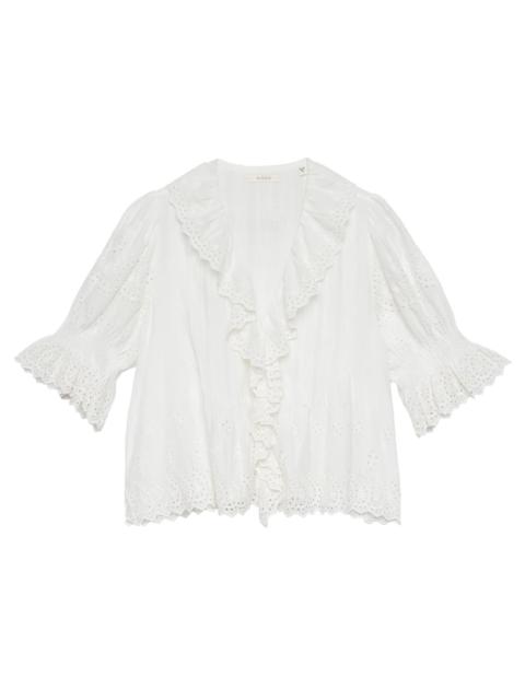 DÔEN Salt Eyelet Henri Top
