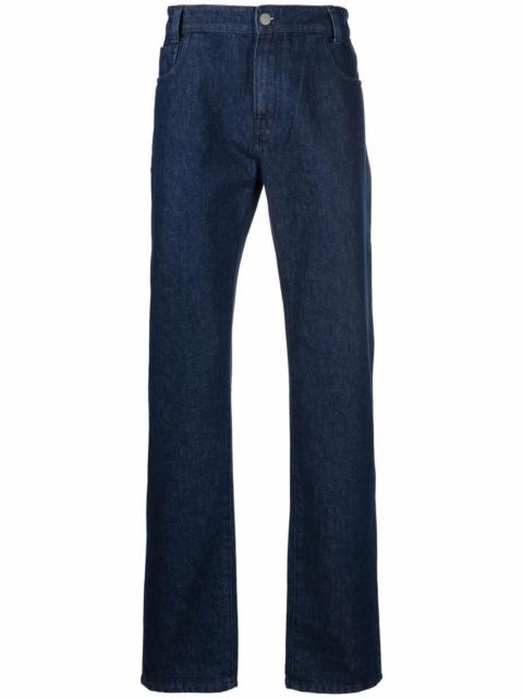 Raf Simons logo-patch bootcut jeans