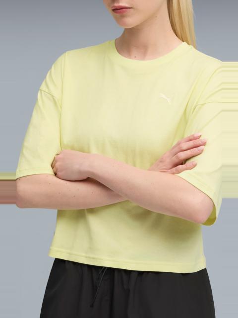 PUMA Oversize Crop Cotton T-Shirt in Gold Moon at Nordstrom