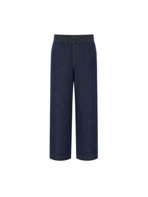 Loewe Loewe Men Anagram Logo Drawstring Denim Pants