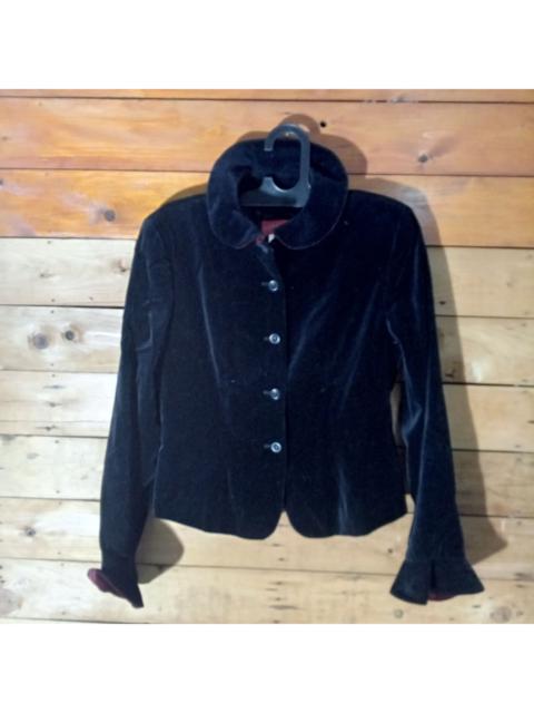 Vintage Kenzo Velvet Blazer Red And BLack