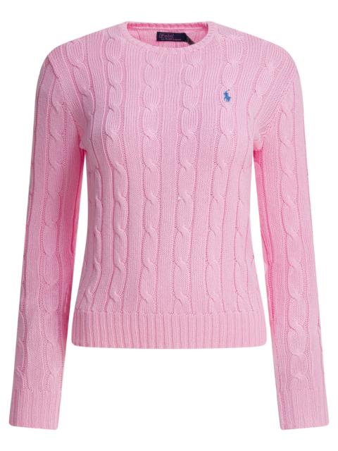 Other Designers Polo Ralph Lauren Crew-neck Cable-knit Sweater With Logo