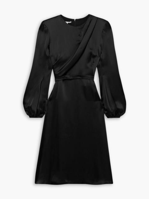 Stella McCartney Draped duchesse-satin midi dress
