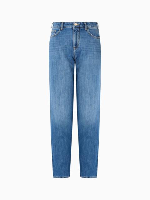 EMPORIO ARMANI J90 COTTON-DENIM CARROT-FIT JEANS