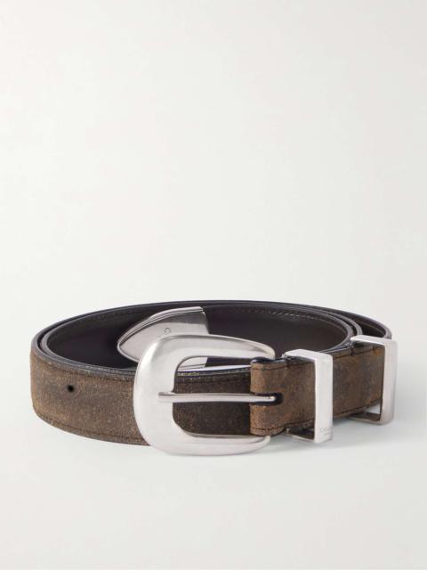 2.5cm Waxed-Leather Belt