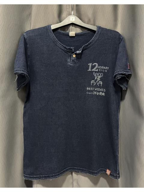 Eternal 12 Horary Signs Henley Neck Single Button T.Shirt