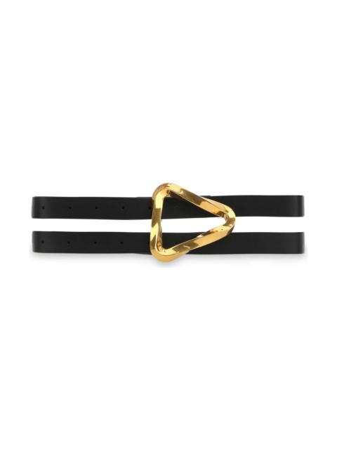 Bottega Veneta Black Leather Grasp Belt