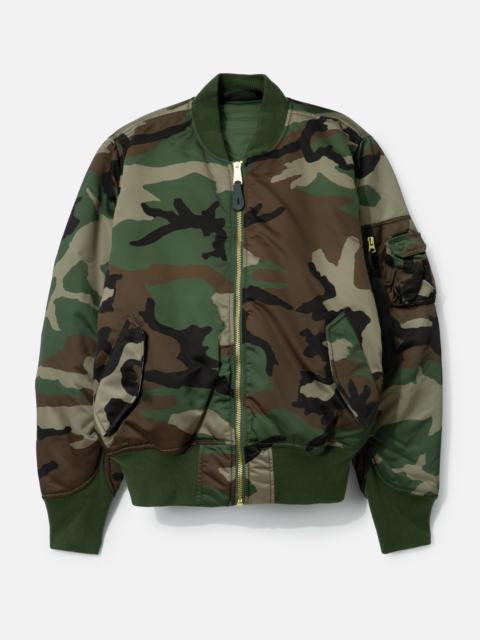 ALPHA INDUSTRIES MA-1 BASE FLIGHT BOMBER JACKET CAMO