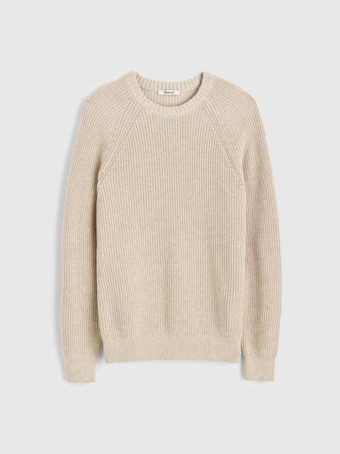 Madewell Cotton Shaker-Stitch Crewneck Sweater