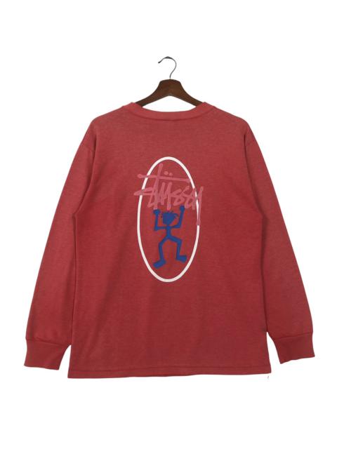 Other Designers Vintage - Vintage 90s Stussy Stickman Shirt Long Sleeve.