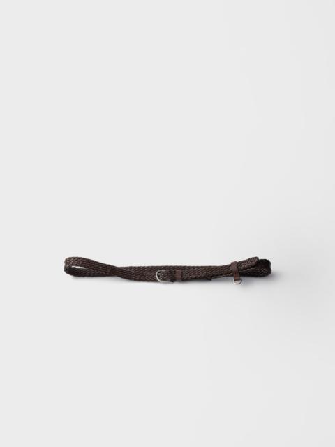 Prada Narrow braided leather belt