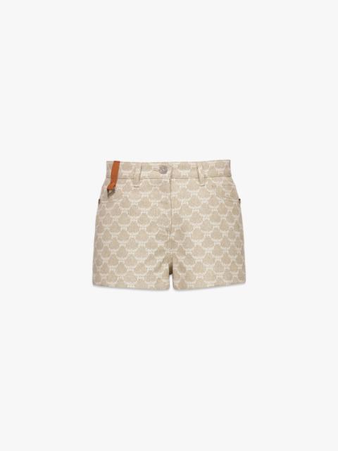 MCM Lauretos Denim Jacquard Shorts