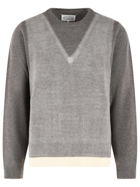 Maison Margiela Maison Margiela FUSED Beige Virgin Wool Sweater