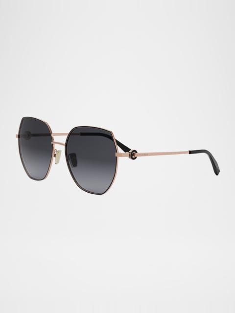 Round Metal & Nylon Sunglasses