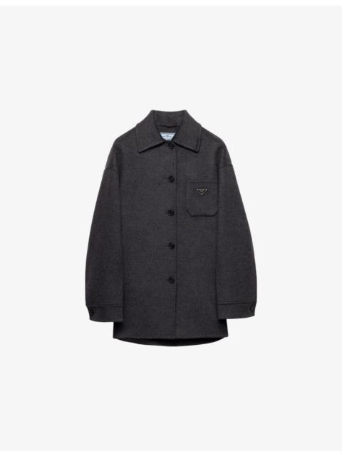 Prada Single-breasted Double Cashmere-Wool Caban Jacket