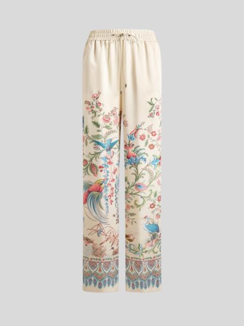Etro WIDE-LEG TROUSERS WITH PLACED FLORA AND FAUNA PRINT