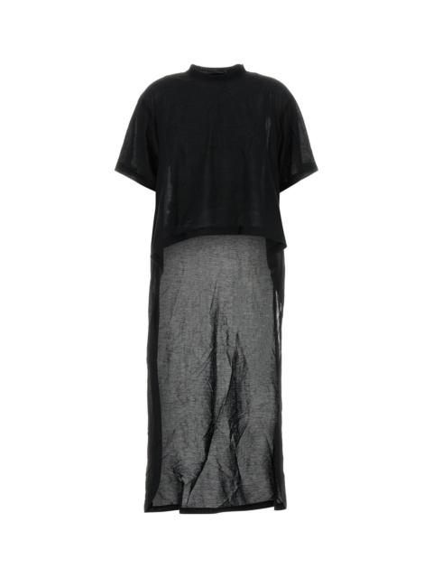 BALENCIAGA Black cotton blend t-shirt