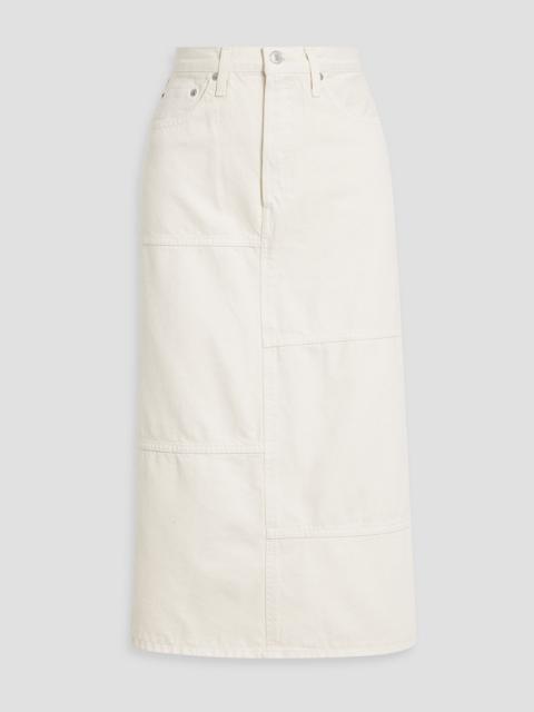 RE/DONE Paneled denim midi skirt
