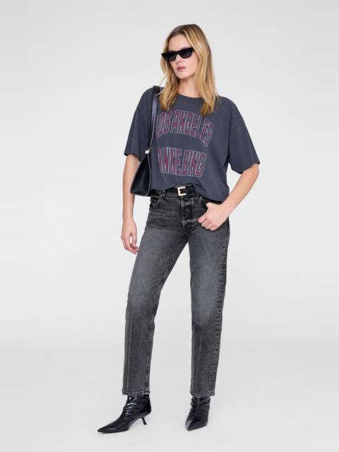 ANINE BING ANINE BING Johnny Cropped Tee in Washed Black at Nordstrom