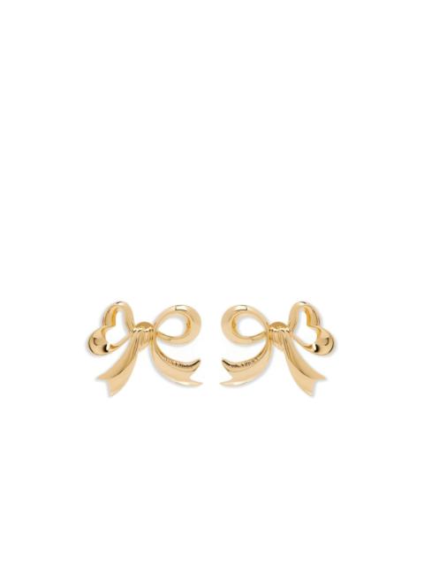 NINA RICCI Bow polished-finish earrings