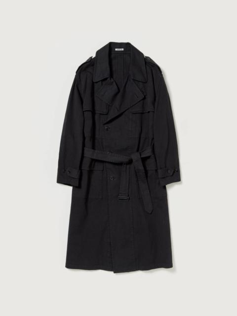 AURALEE GARMENT-DYED TEXTURED CHINO COAT
