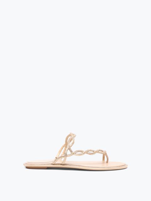 RENE CAOVILLA BRAID NUDE FLAT SANDAL 10
