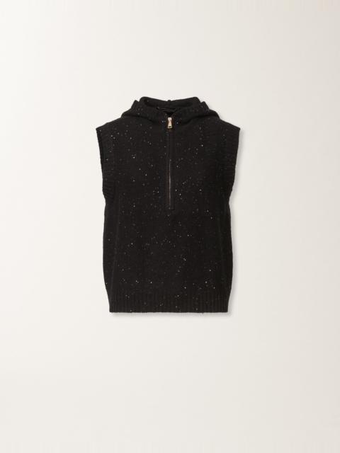 FABIANA FILIPPI Platinum vest with sequins