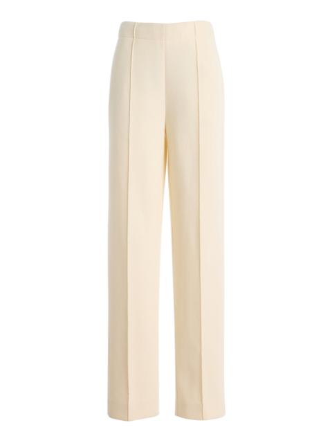 Proenza Schouler Zee Scuba Straight-Leg Pants ivory