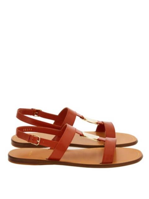 FERRAGAMO Ferragamo Vida Nappa Flat Sandals, Size 7 C