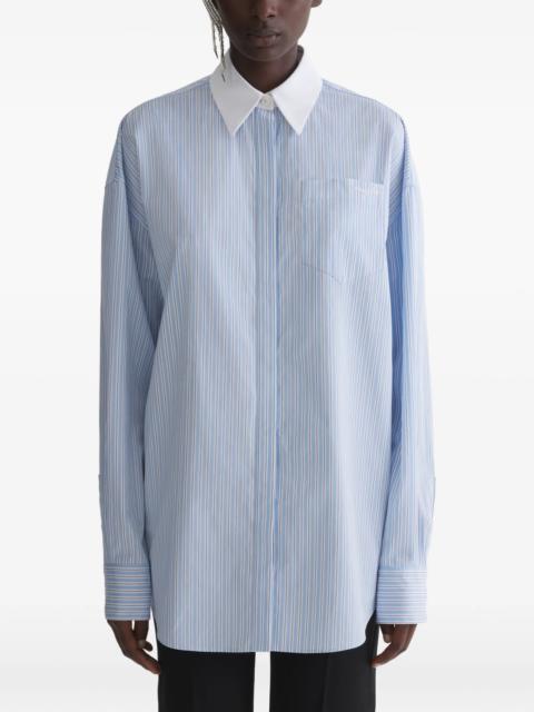 MUGLER Mugler Striped Collared Shirt